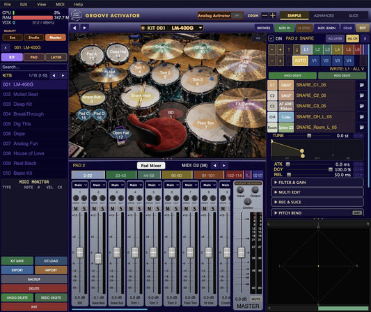 Groove Activator App Drum Plugin ダウンロード版【発売記念限定価格】